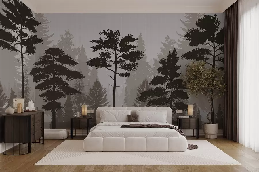 Wall Mural Photo Wallpaper Misty Forest w04678