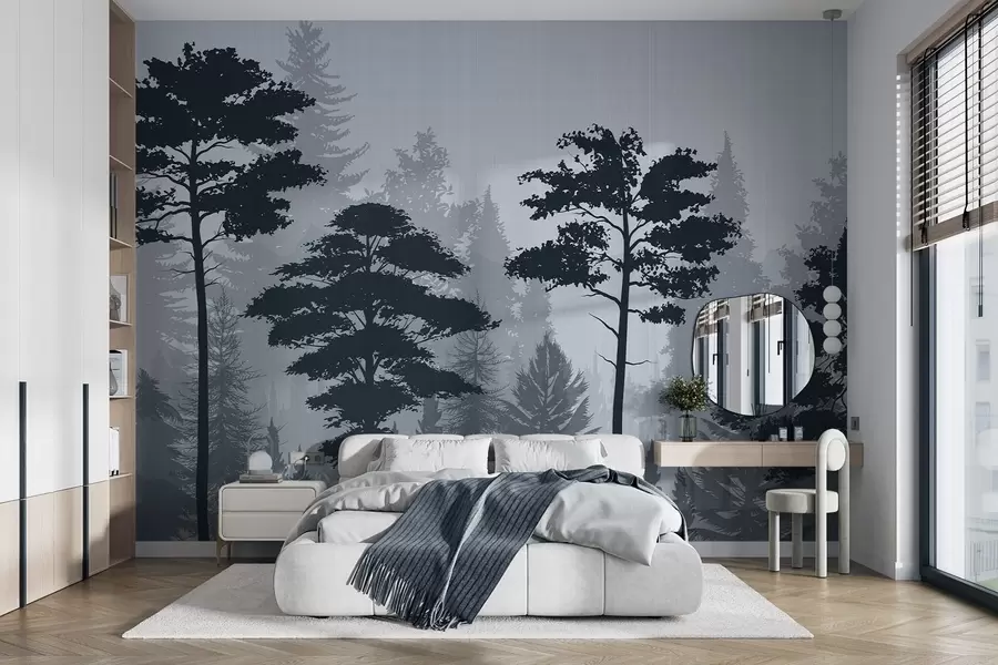 Wall Mural Photo Wallpaper Misty Forest w04678v1