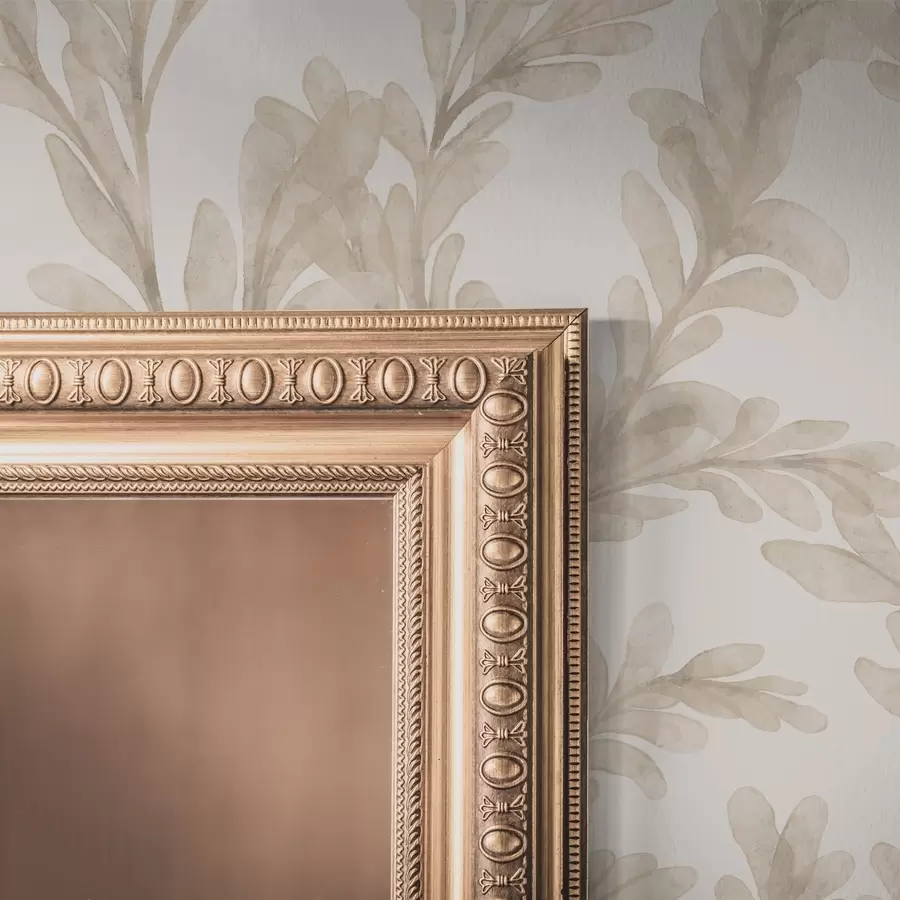 murales Ramitas en color beige acuarela, suave motivo botánico a00617