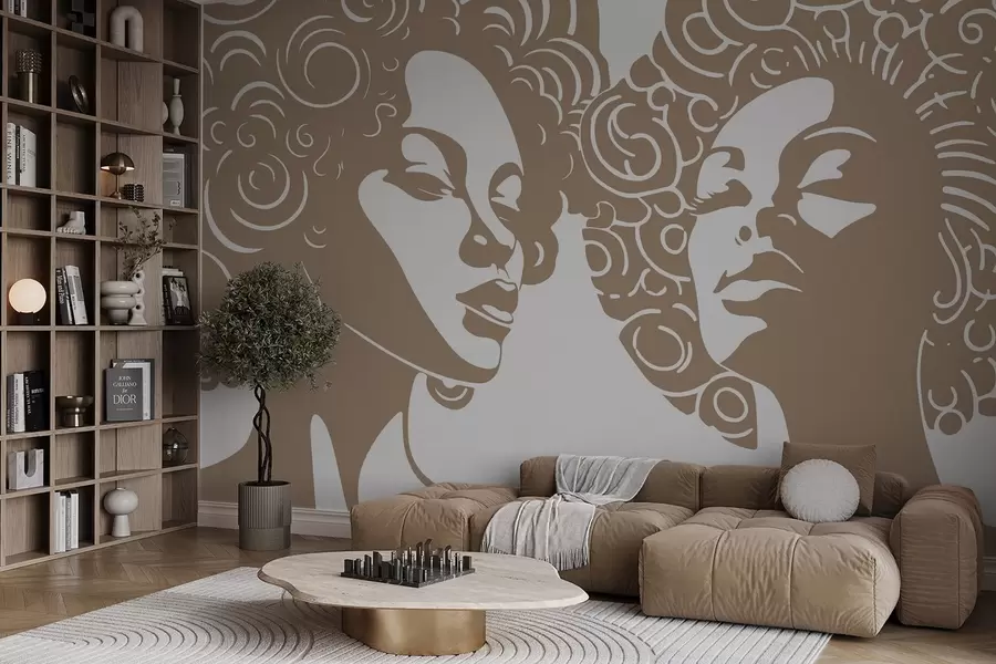 Wall Mural Photo Wallpaper Two girls w04688