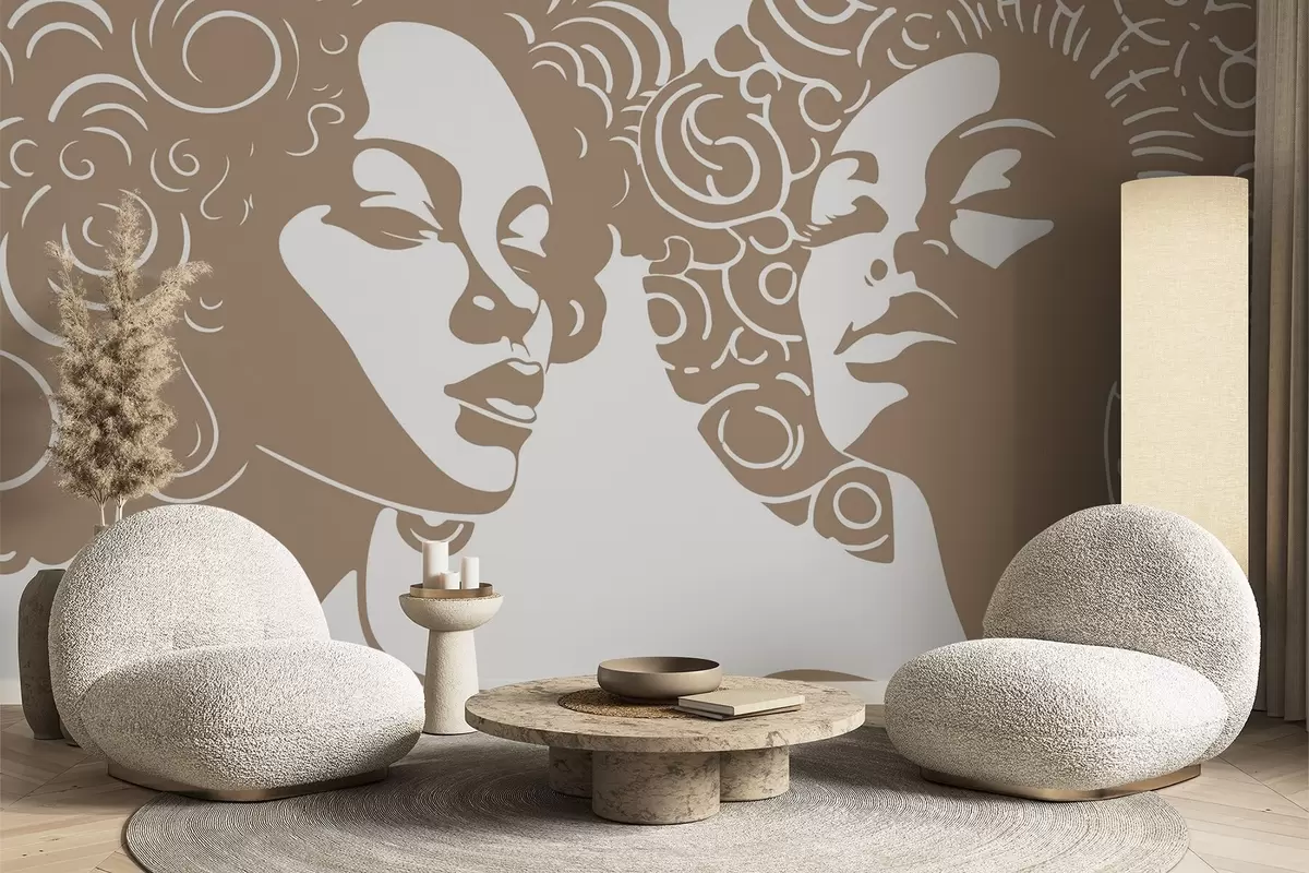 Wall Mural Photo Wallpaper Two girls w04688