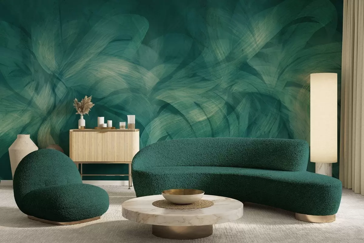 Wall Mural Photo Wallpaper Abstract waves on a concrete wall w04668