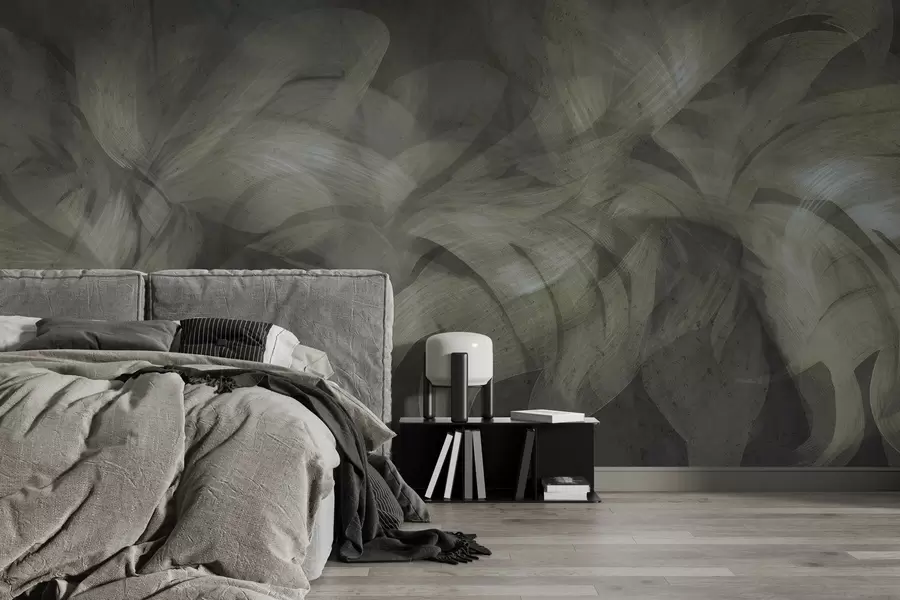 Wall Mural Photo Wallpaper Abstract waves on a concrete wall w04668v1