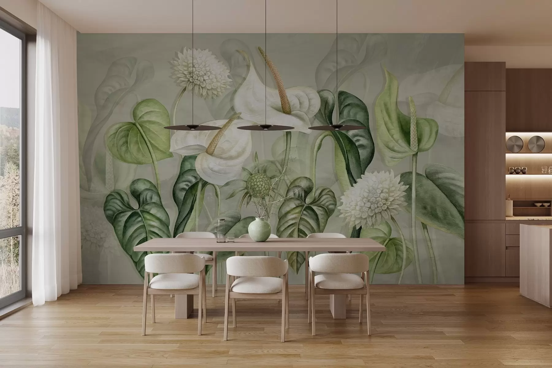 Wall Mural Photo Wallpaper Plants on the wall w04669