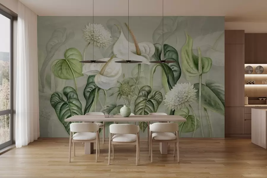 Wall Mural Photo Wallpaper Plants on the wall w04669