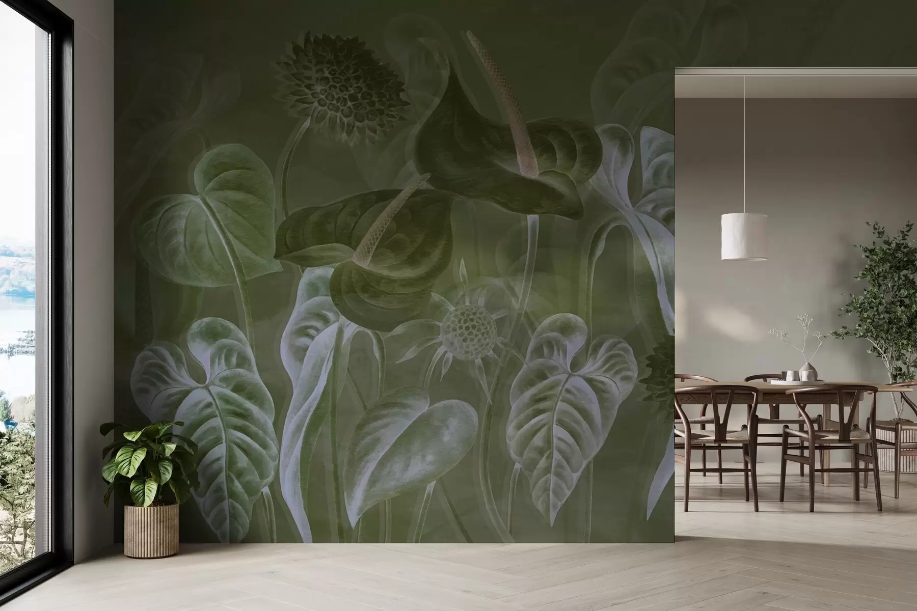 murales Plantas en la pared w04669v2