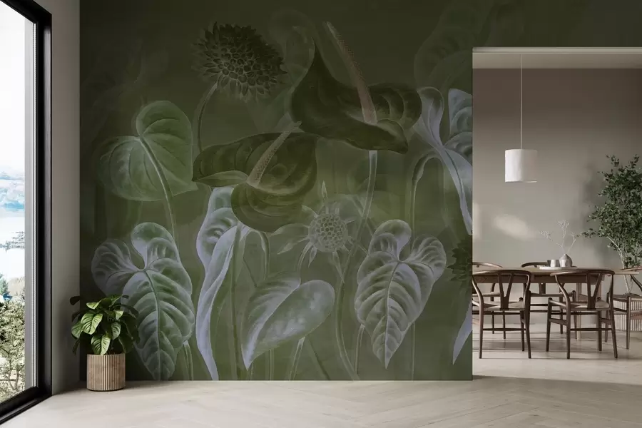 wall murals Plants on the wall w04669v2