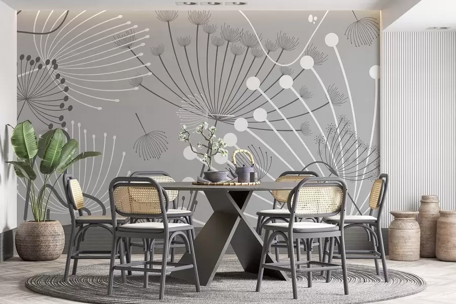 murales flores abstractas w04702v3