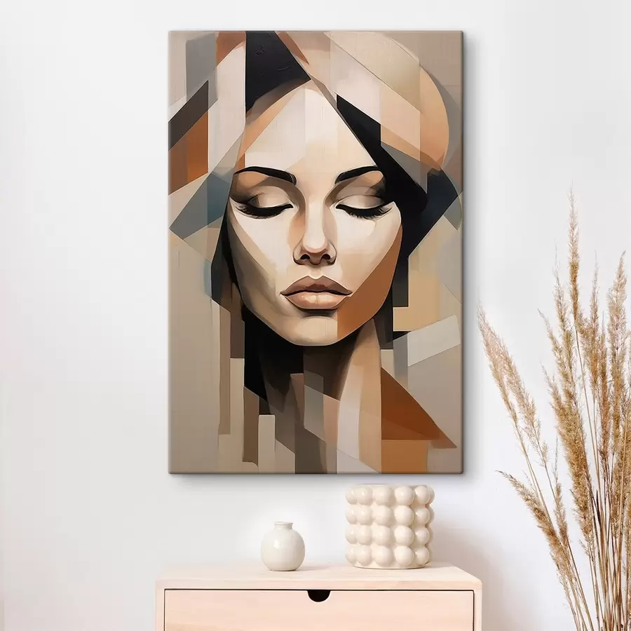 wall murals Geometric female portrait s46220
