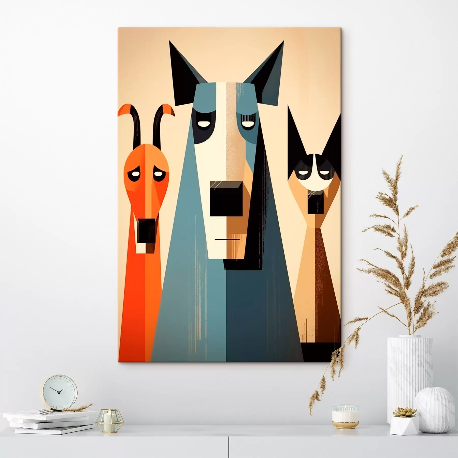 wall murals Abstract Dogs s46235