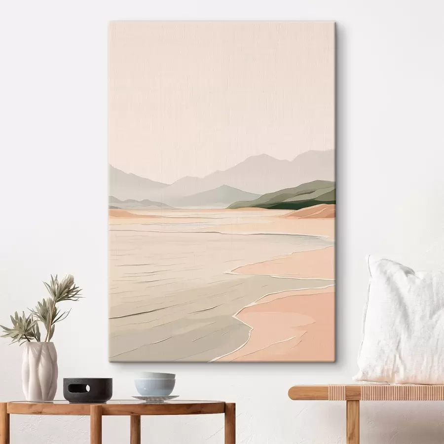 murales Paisaje minimalista con montañas y costa s46248