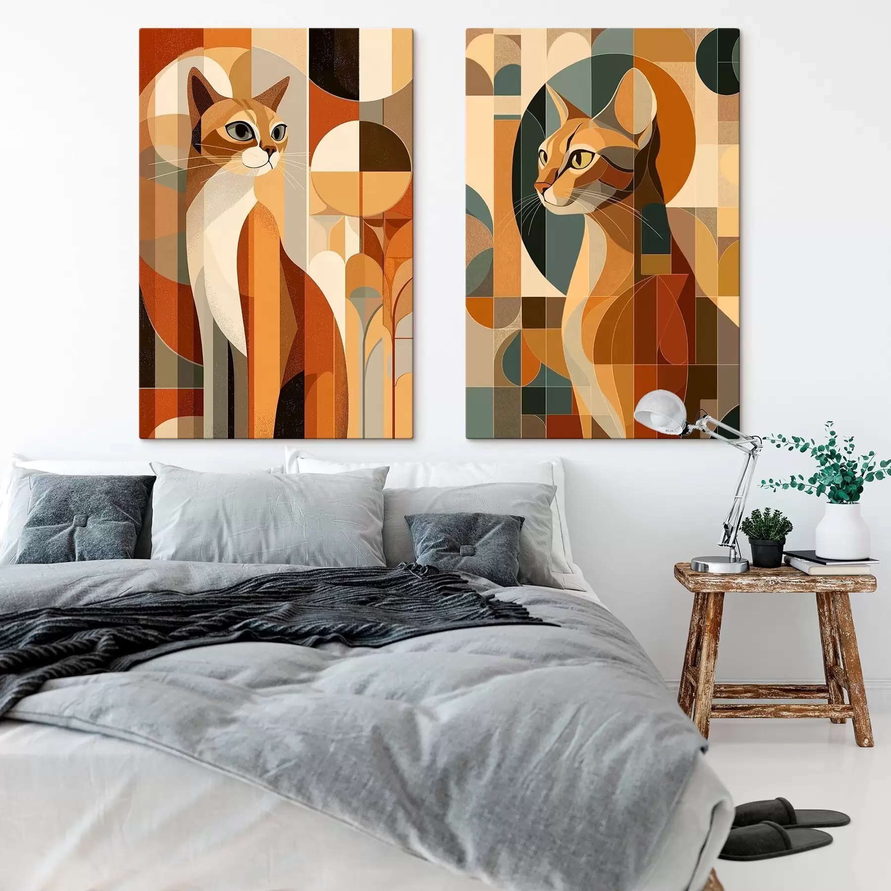 murales Gatos abstractos m00841