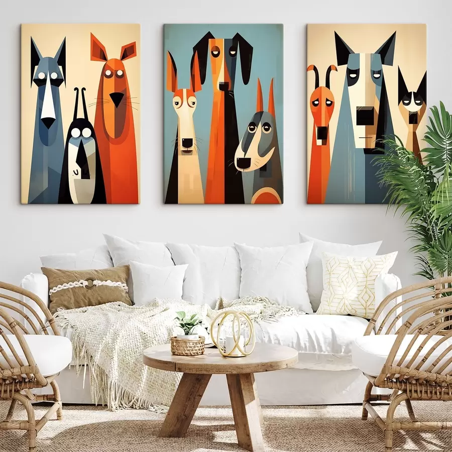 wall murals Abstract dogs m00845