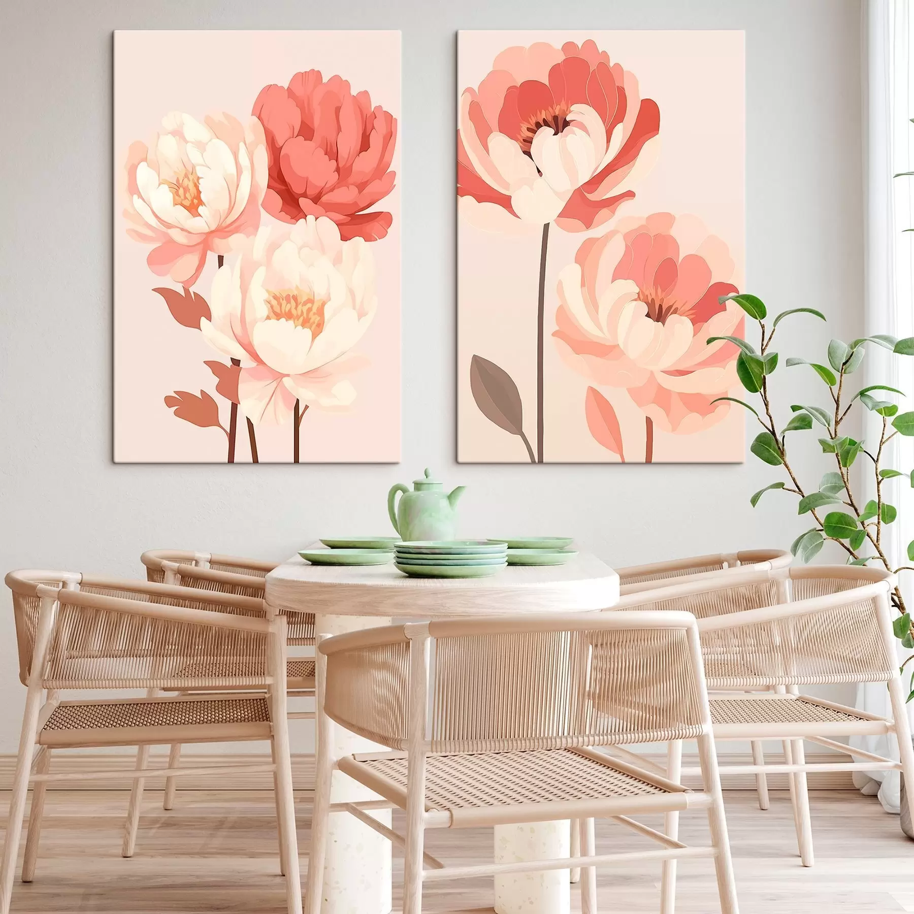 wall murals Peonies m00850