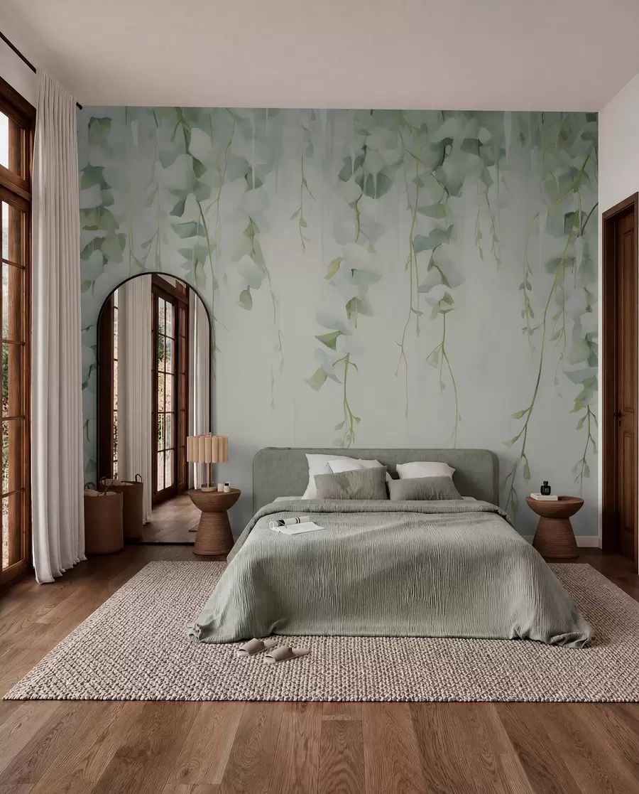 peintures murales Branches suspendues avec des feuilles w04722