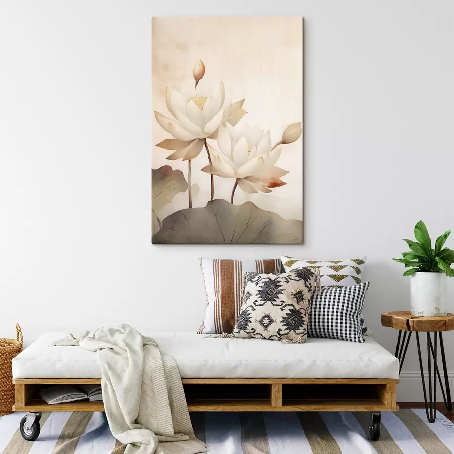 murales Grandes flores de loto s46069