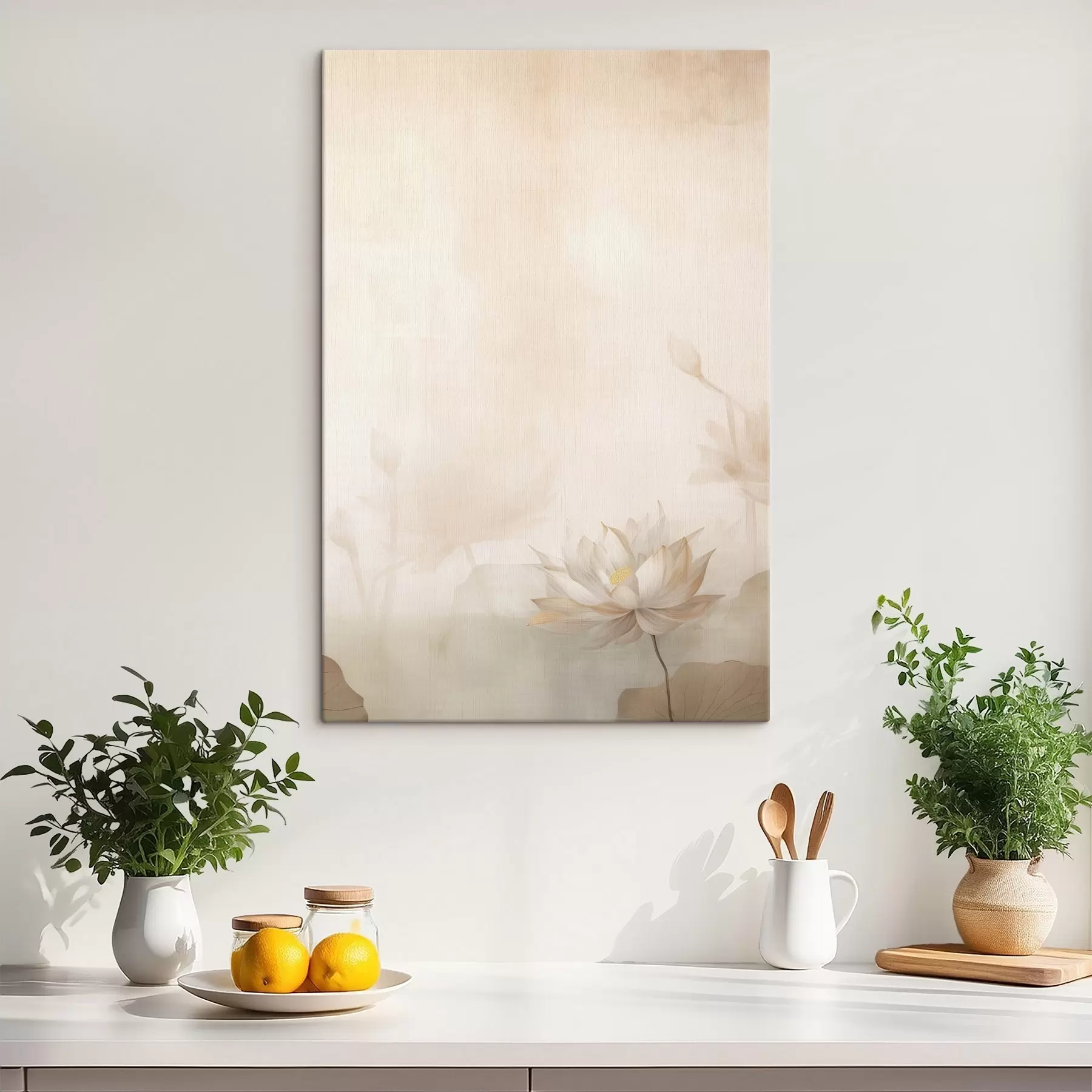 wall murals Lotus flower on a light background s46070