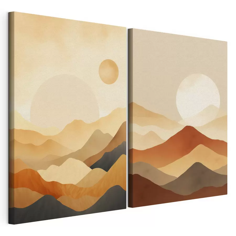murales Gran luna sobre un fondo de montañas m00866