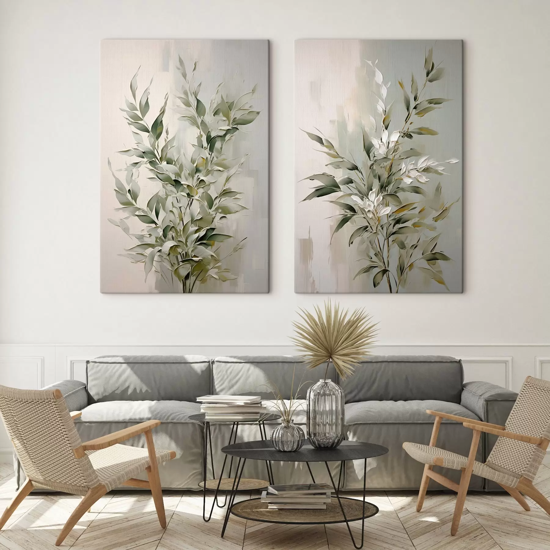 murales Ramas abstractas con hojas m00851