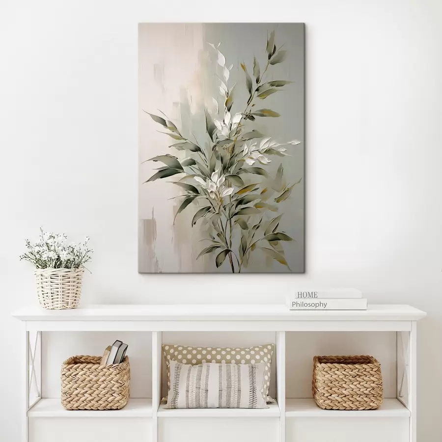 murales Rama abstracta con hojas s46135