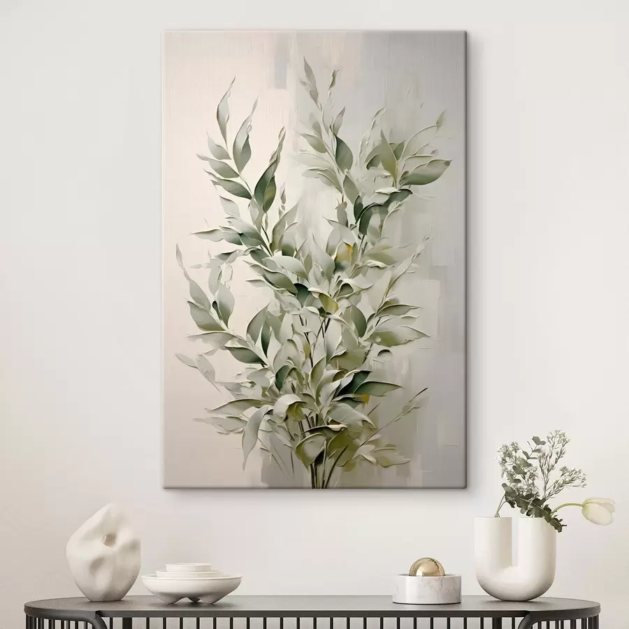 murales Rama abstracta con hojas s46136