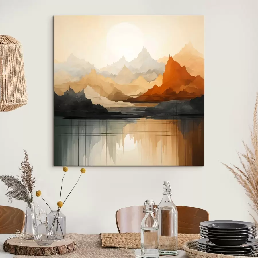 wall murals Abstract mountain landscape s46140