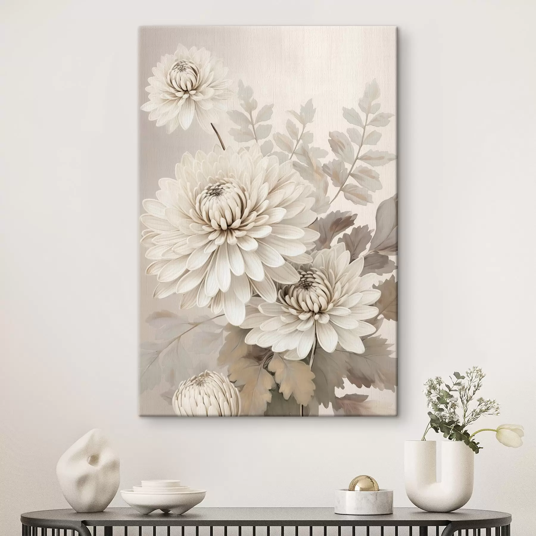 wall murals Abstract chrysanthemums s46261