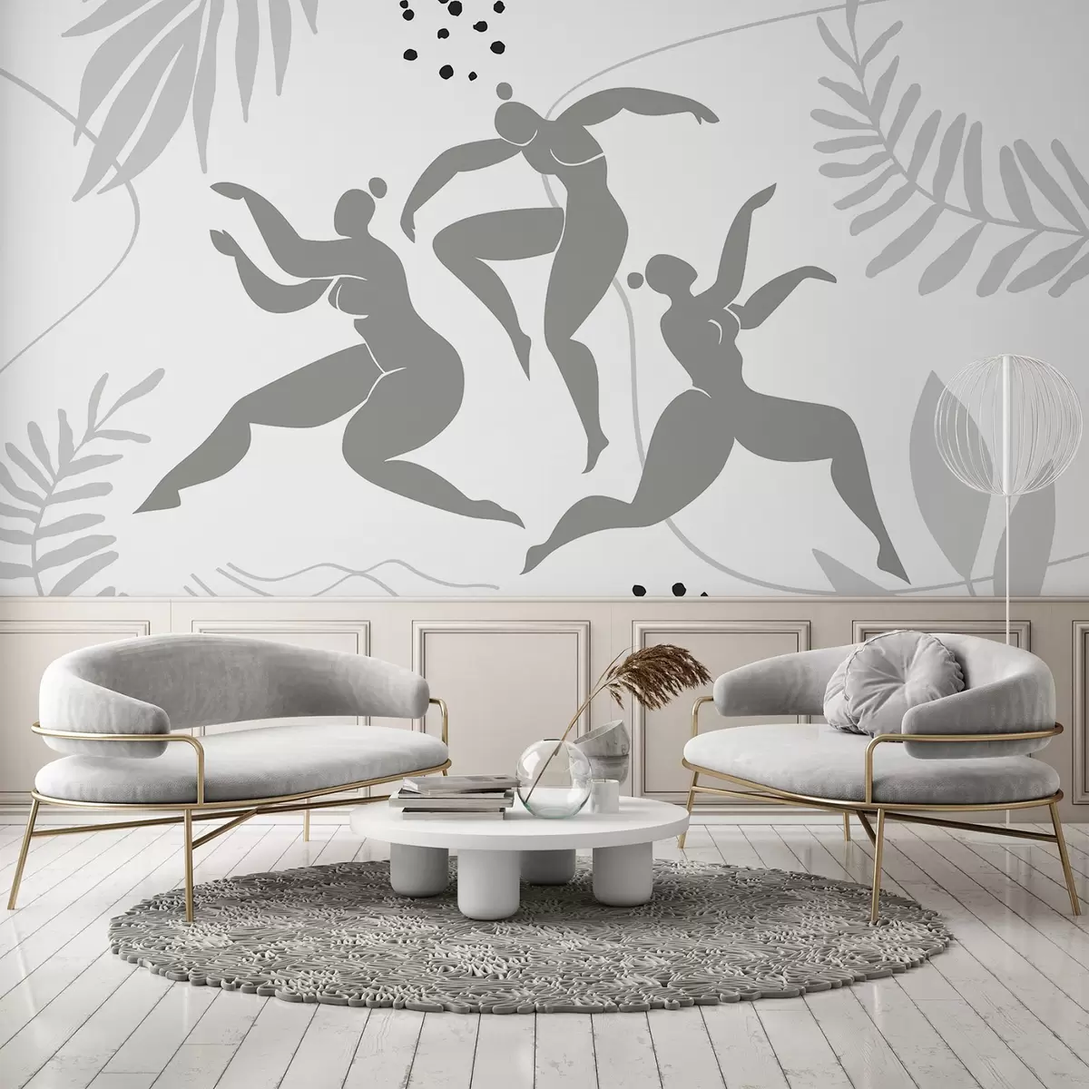 Wall Mural Photo Wallpaper Abstract silhouettes of women w04725v1