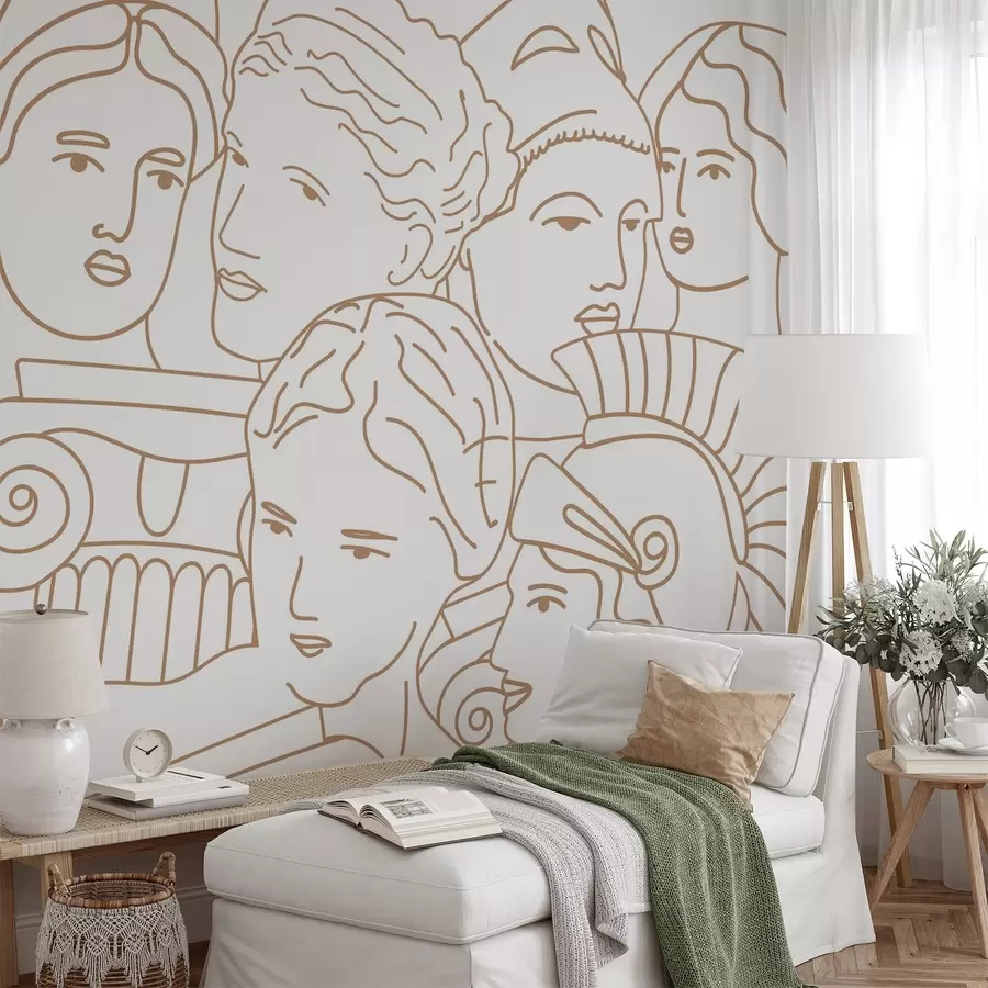 peintures murales Visages anciens w04728v1