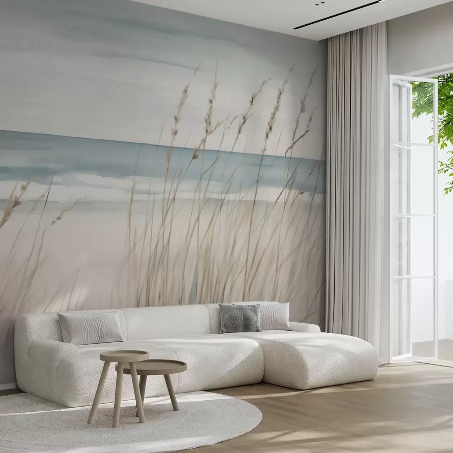 Wall Mural Photo Wallpaper Soft grasses by the seaside w04737