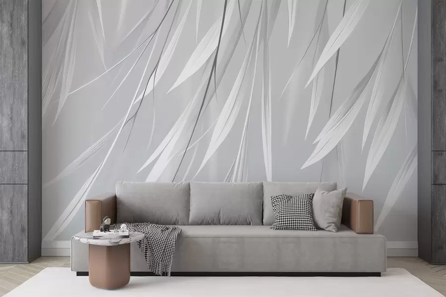 Wall Mural Photo Wallpaper Hanging thin leaves w04703v3