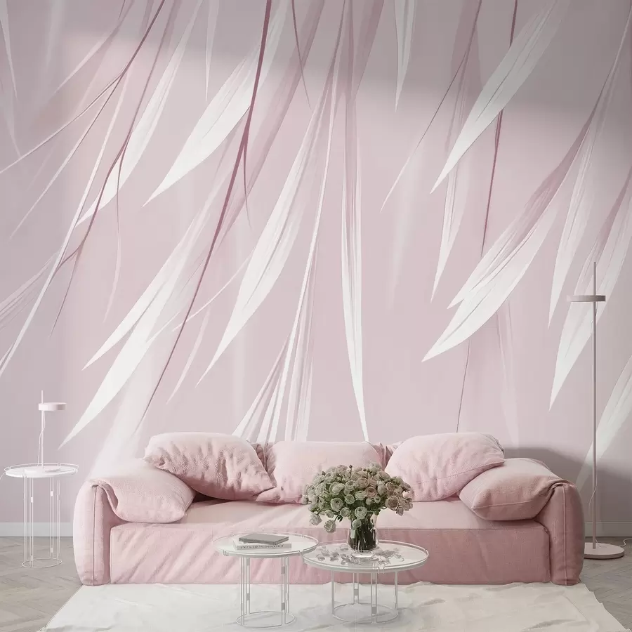 Wall Mural Photo Wallpaper Hanging thin leaves w04703v4