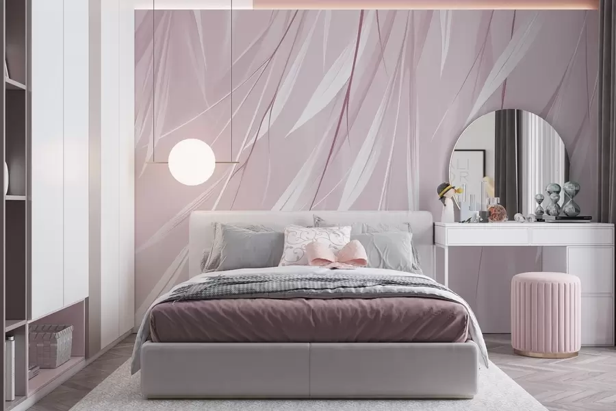 wall murals Hanging thin leaves w04703v4
