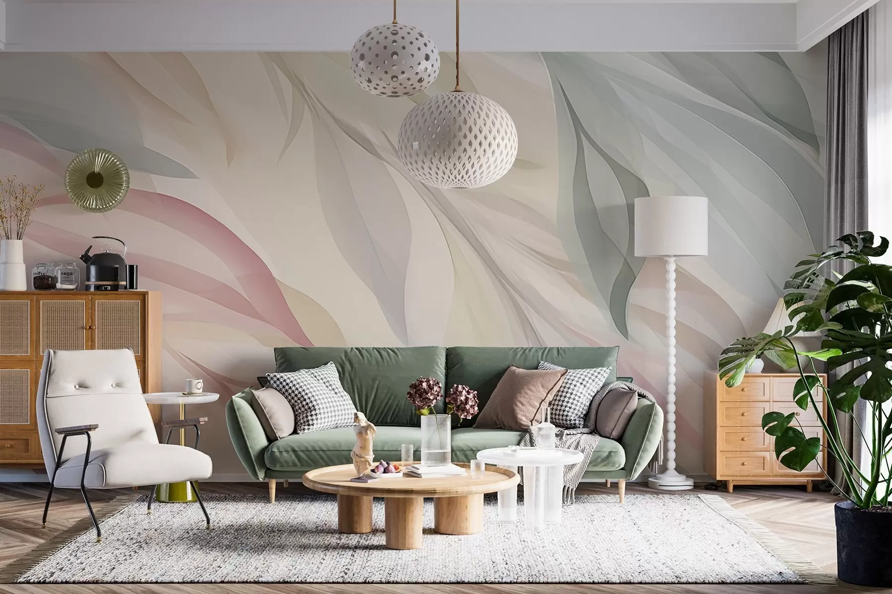 Wall Mural Photo Wallpaper Sharp multicolored leaves w04742