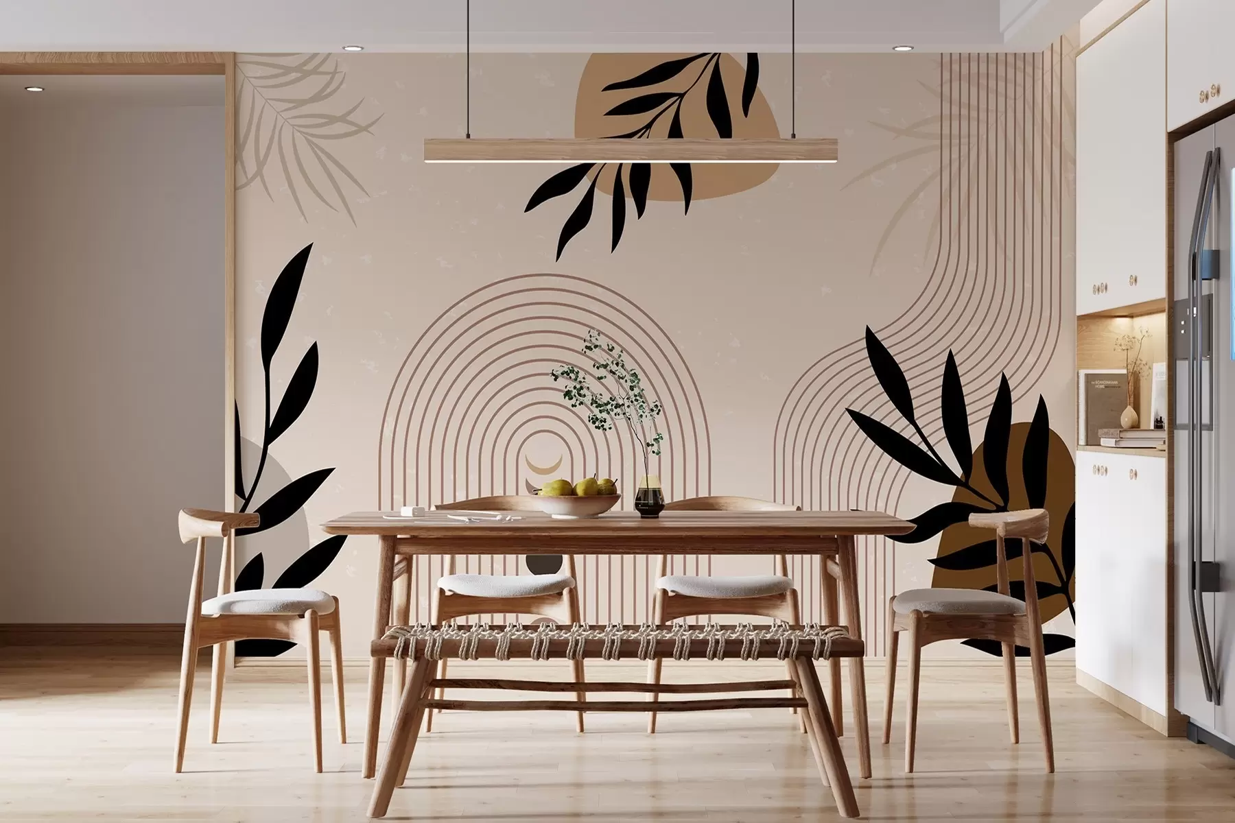 Wall Mural Photo Wallpaper Abstract with plants w04745