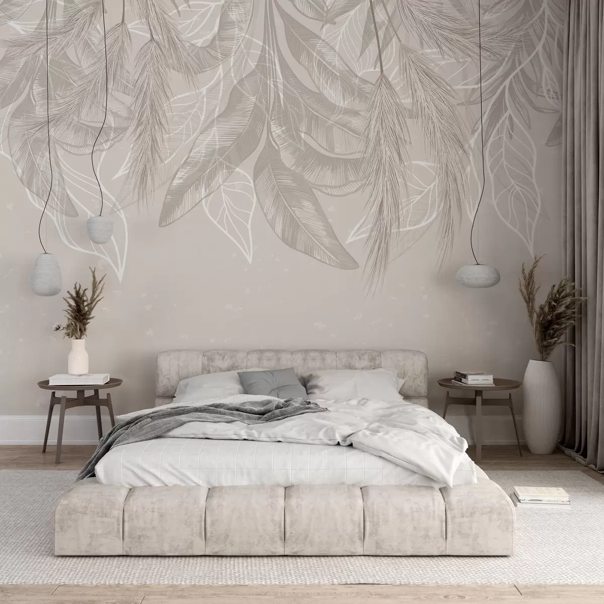 wall murals Hanging leaves w04747