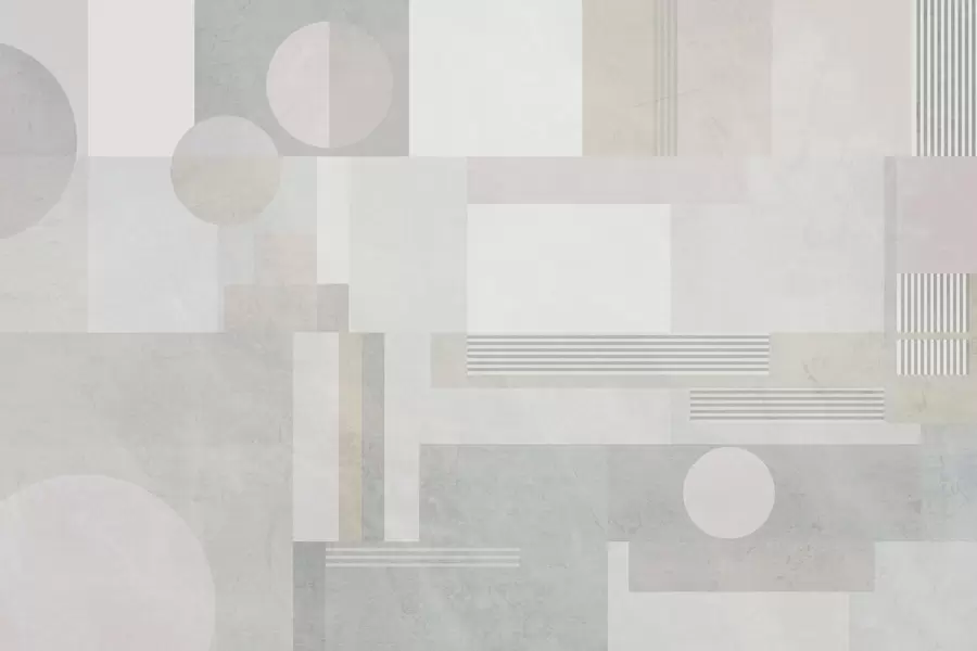 wall murals abstract geometry in grey and beige tones w04635