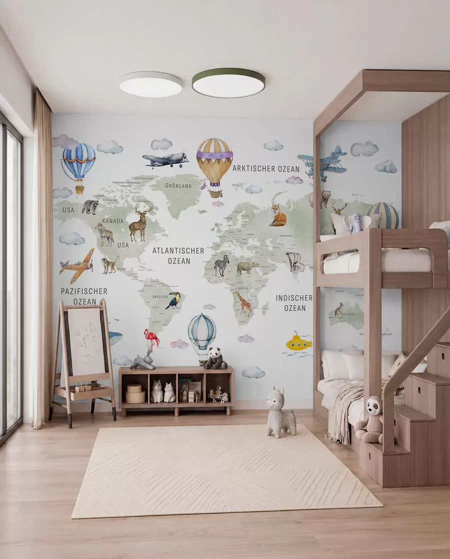 wall murals Green Atlas in German c00001de