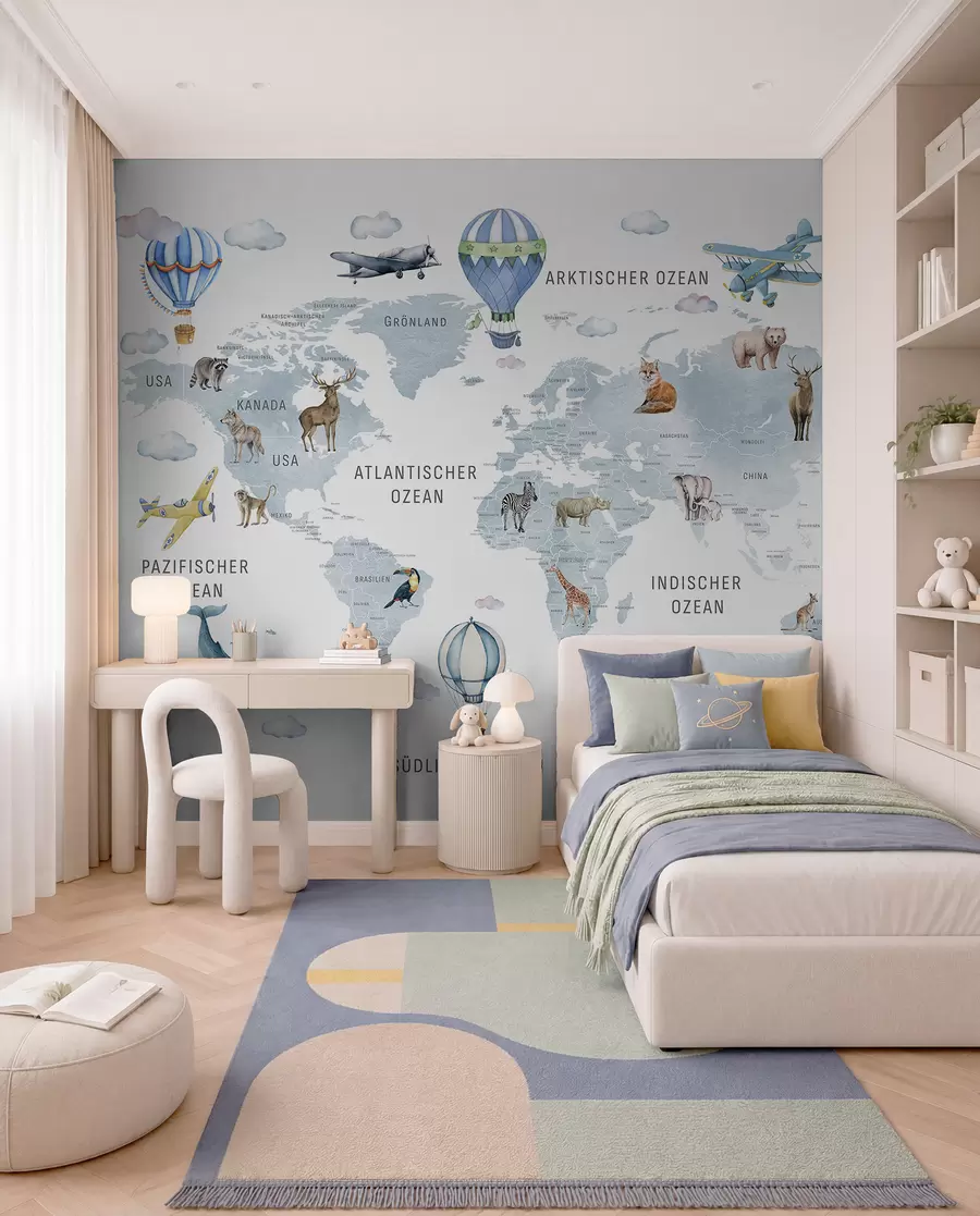 wall murals Blue Atlas in German c00001dev1
