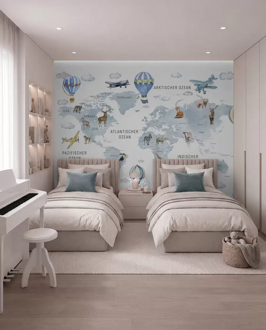 wall murals Blue Atlas in German c00001dev1