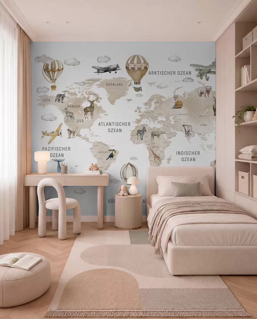 wall murals Beige Atlas in German c00001dev2