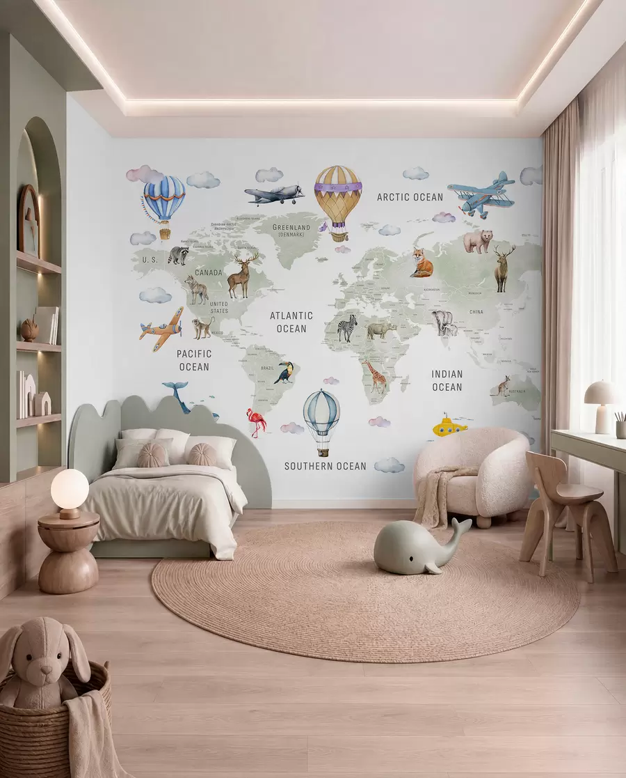 wall murals Green Atlas in English c00001en