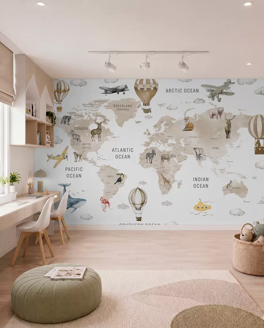 murales Atlas animal en beige c00001env2