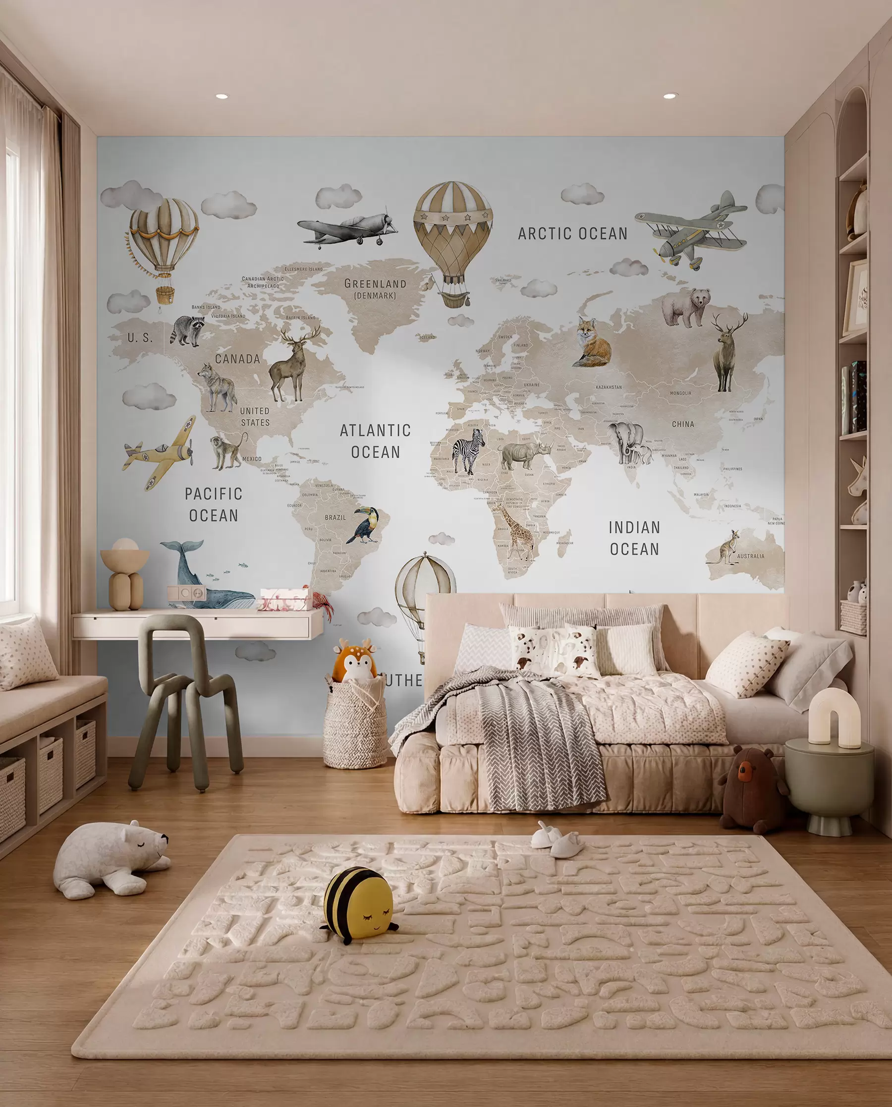 murales Atlas animal en beige c00001env2