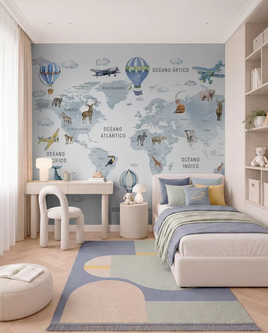 wall murals Blue Atlas in Spanish c00001esv1
