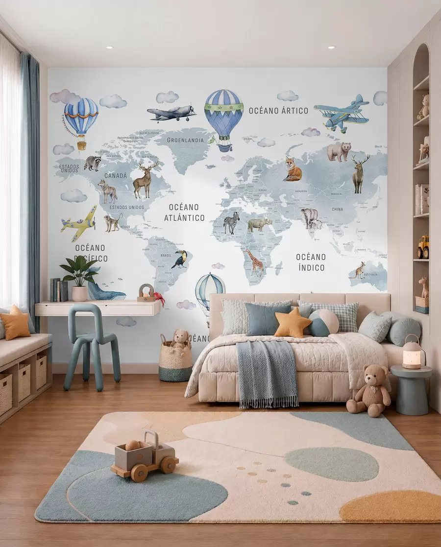 peintures murales Atlas bleu en espagnol c00001esv1