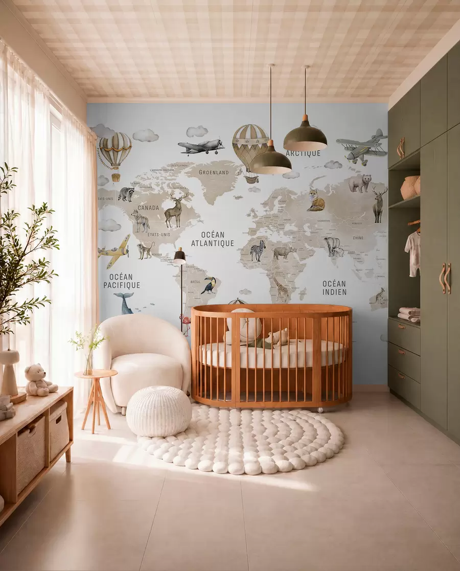 wall murals Beige Atlas in French c00001frv2