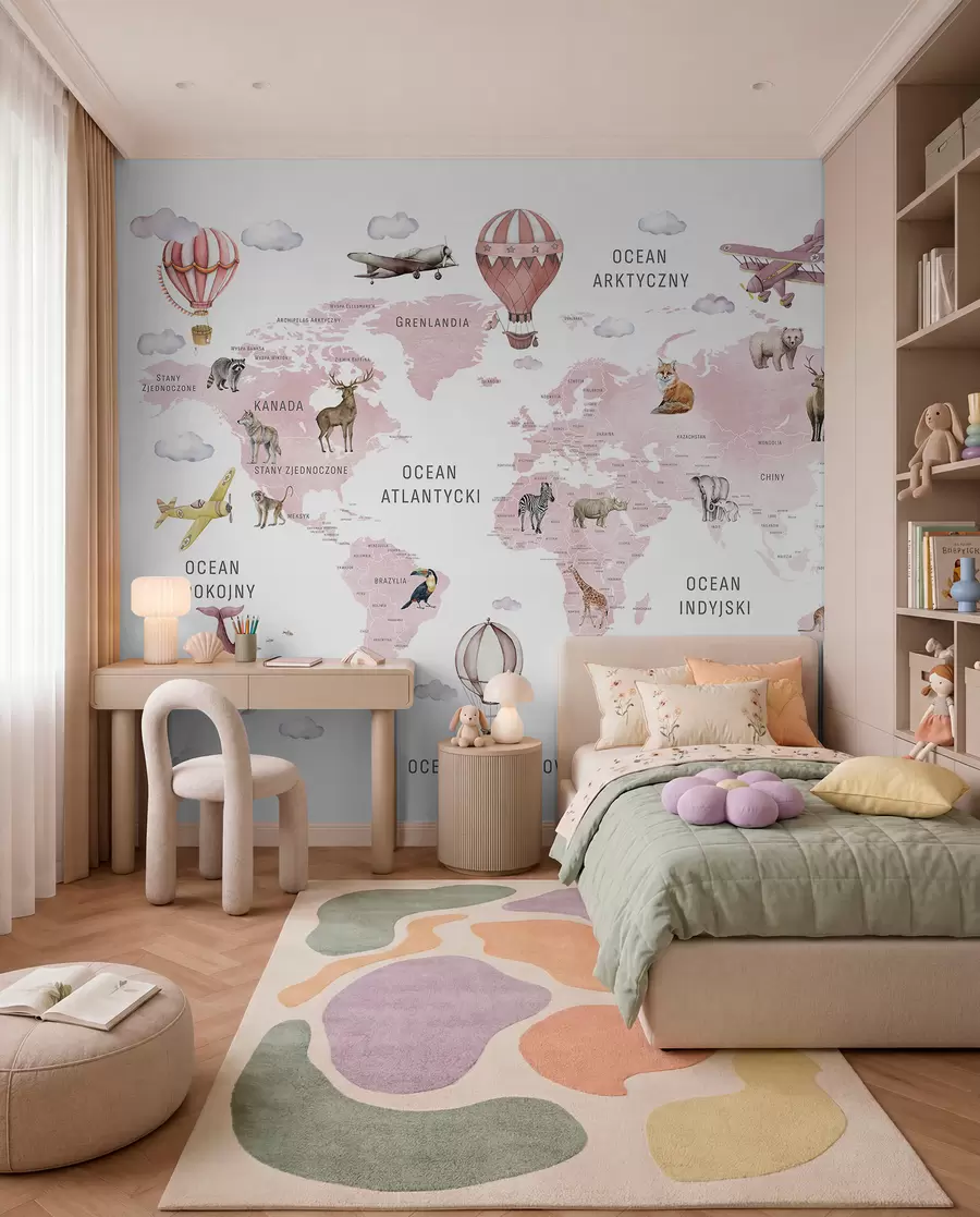 peintures murales Atlas rose en polonais c00001plv3