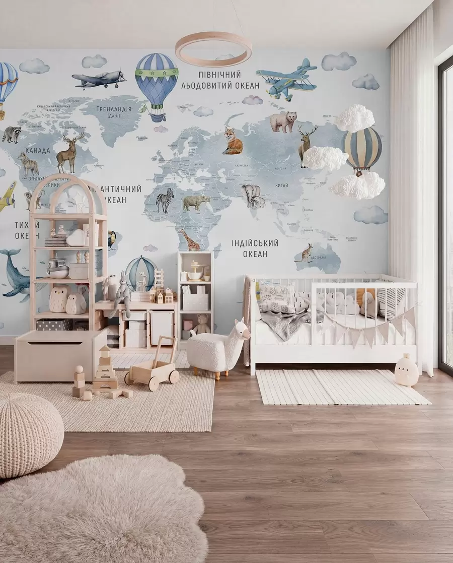 wall murals Blue Atlas in Ukrainian c00001ukv1