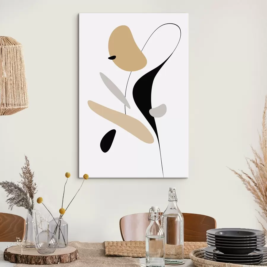 murales Composición abstracta con puntos y líneas s46350